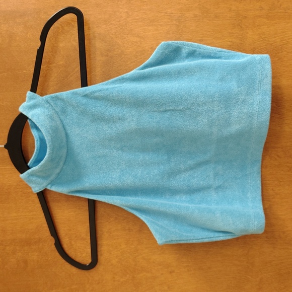 Fabletics Blue Terry Cloth Shorts Set - Picture 2 of 14